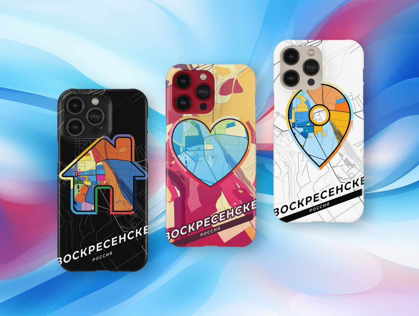 Voskresensk Russia slim phone case with colorful icon