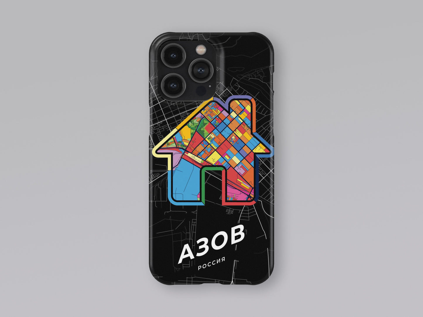 Azov Russia slim phone case with colorful icon. Birthday, wedding or housewarming gift. Couple match cases. 3