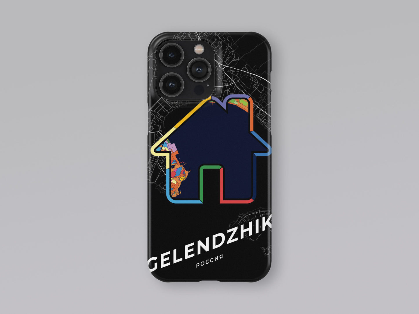 Gelendzhik Russia slim phone case with colorful icon. Birthday, wedding or housewarming gift. Couple match cases. 3