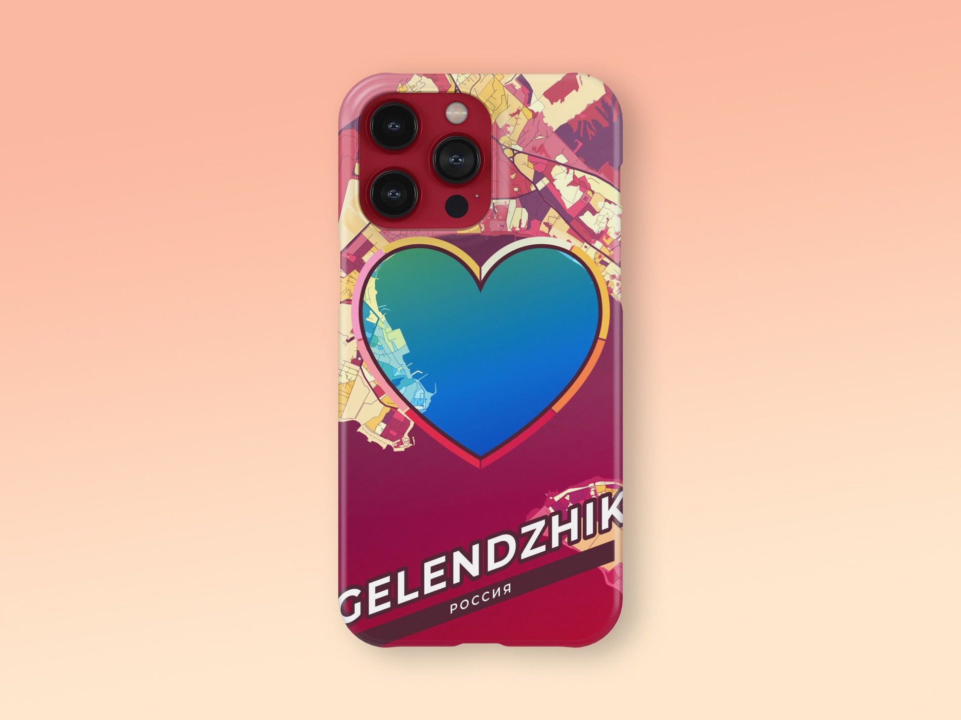Gelendzhik Russia slim phone case with colorful icon. Birthday, wedding or housewarming gift. Couple match cases. 2