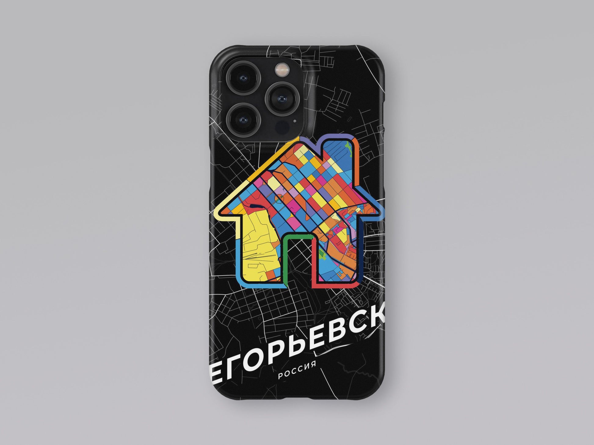 Yegoryevsk Russia slim phone case with colorful icon 3