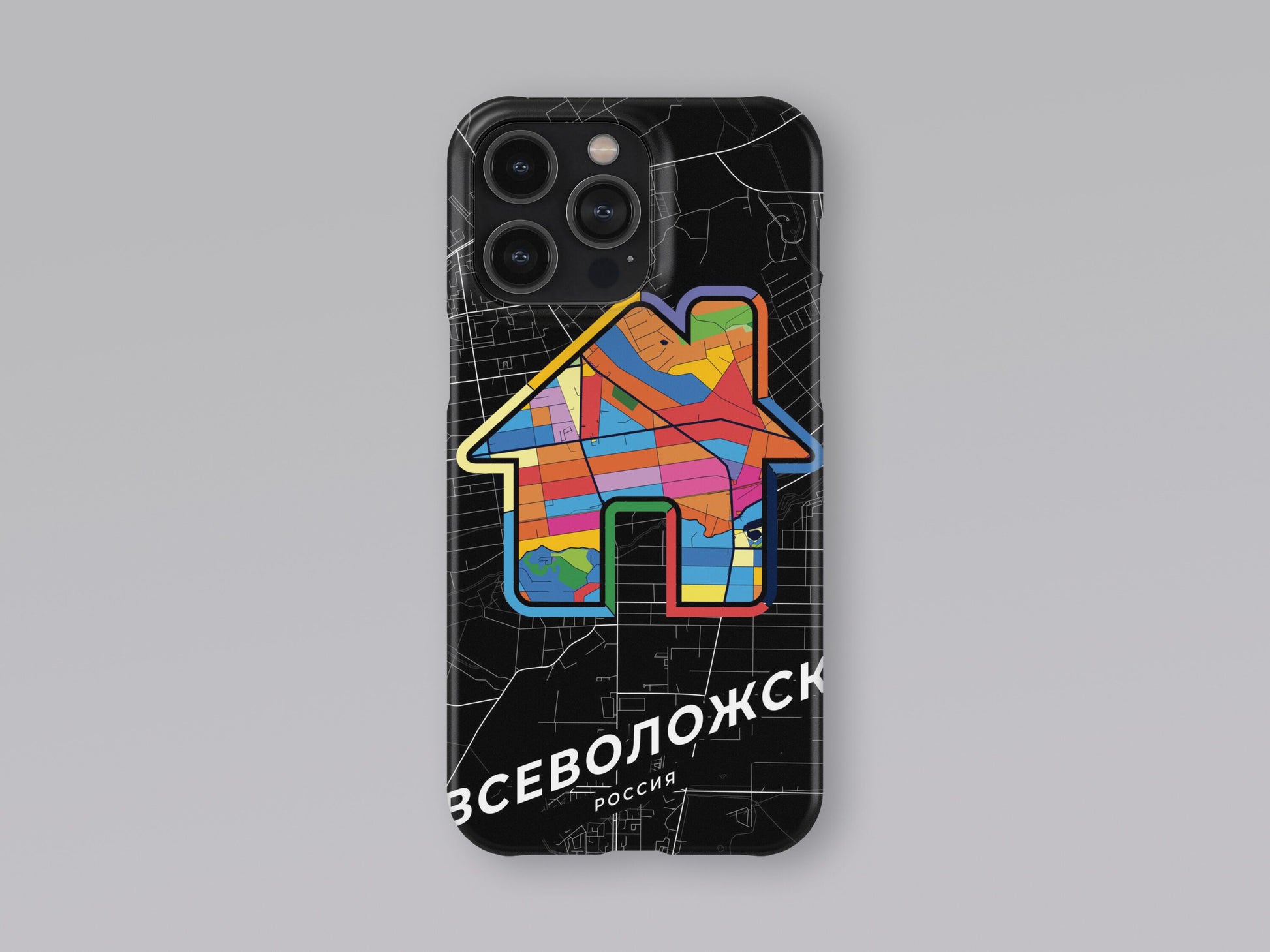 Vsevolozhsk Russia slim phone case with colorful icon 3
