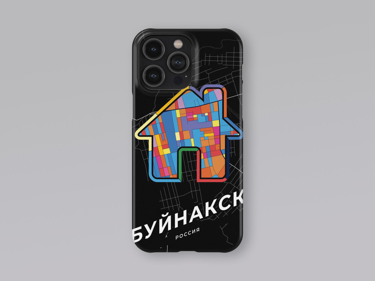 Buynaksk Russia slim phone case with colorful icon. Birthday, wedding or housewarming gift. Couple match cases. 3