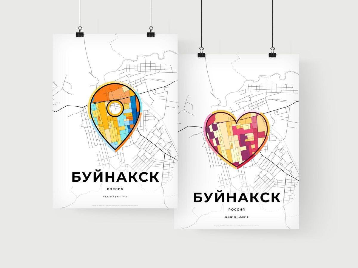 Buynaksk Russia art print for couples