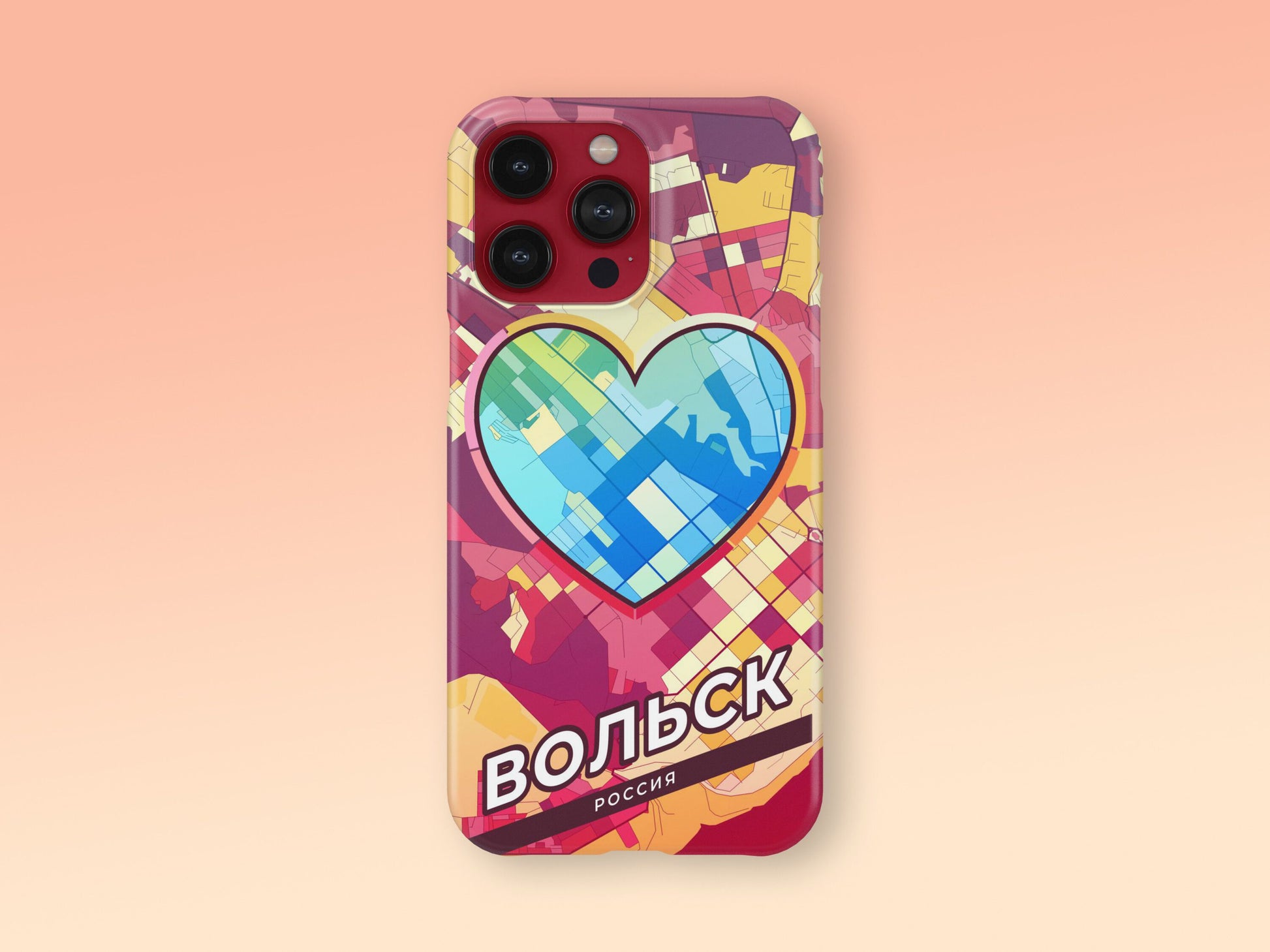 Volsk Russia slim phone case with colorful icon 2
