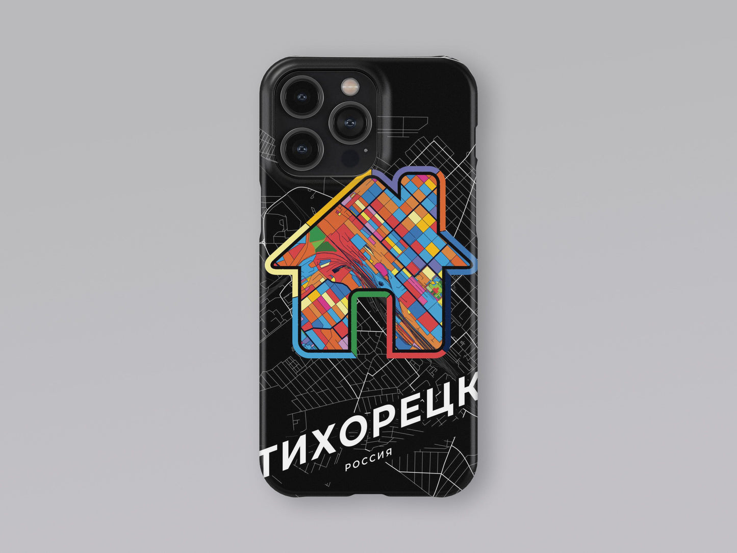 Tikhoretsk Russia slim phone case with colorful icon 3
