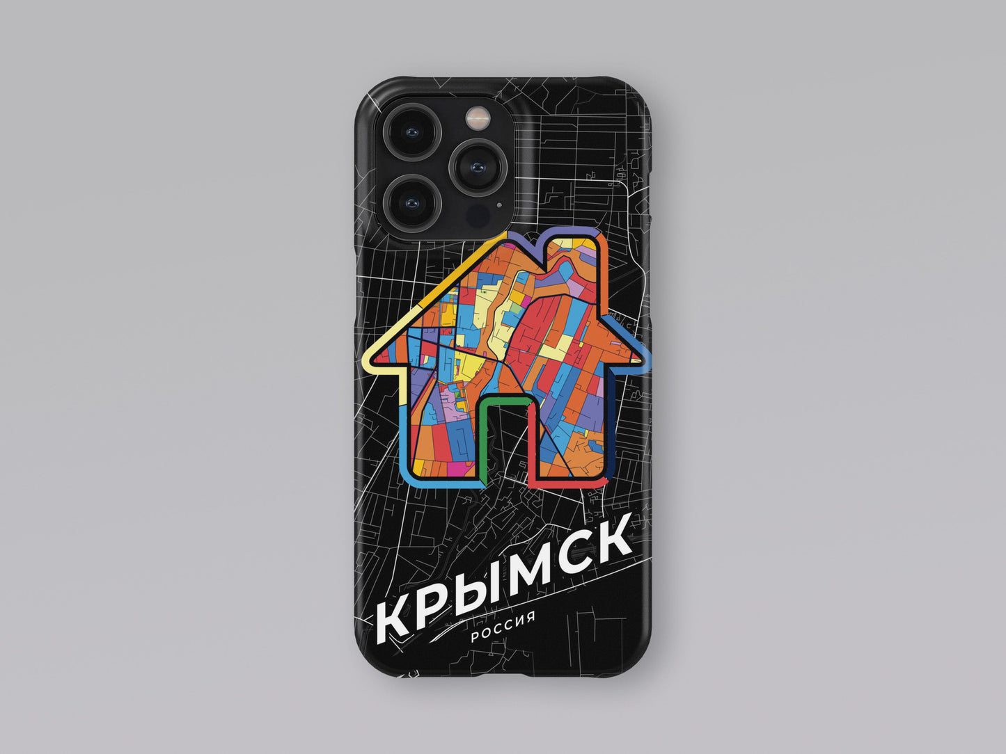 Krymsk Russia slim phone case with colorful icon. Birthday, wedding or housewarming gift. Couple match cases. 3