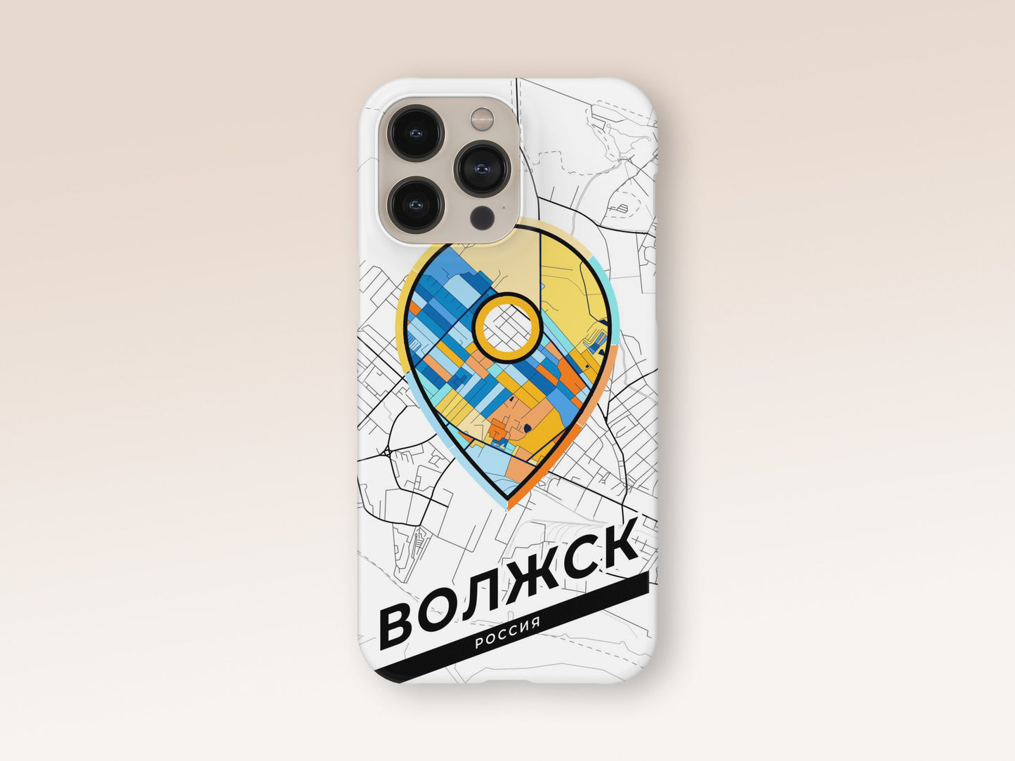 Volzhsk Russia slim phone case with colorful icon 1