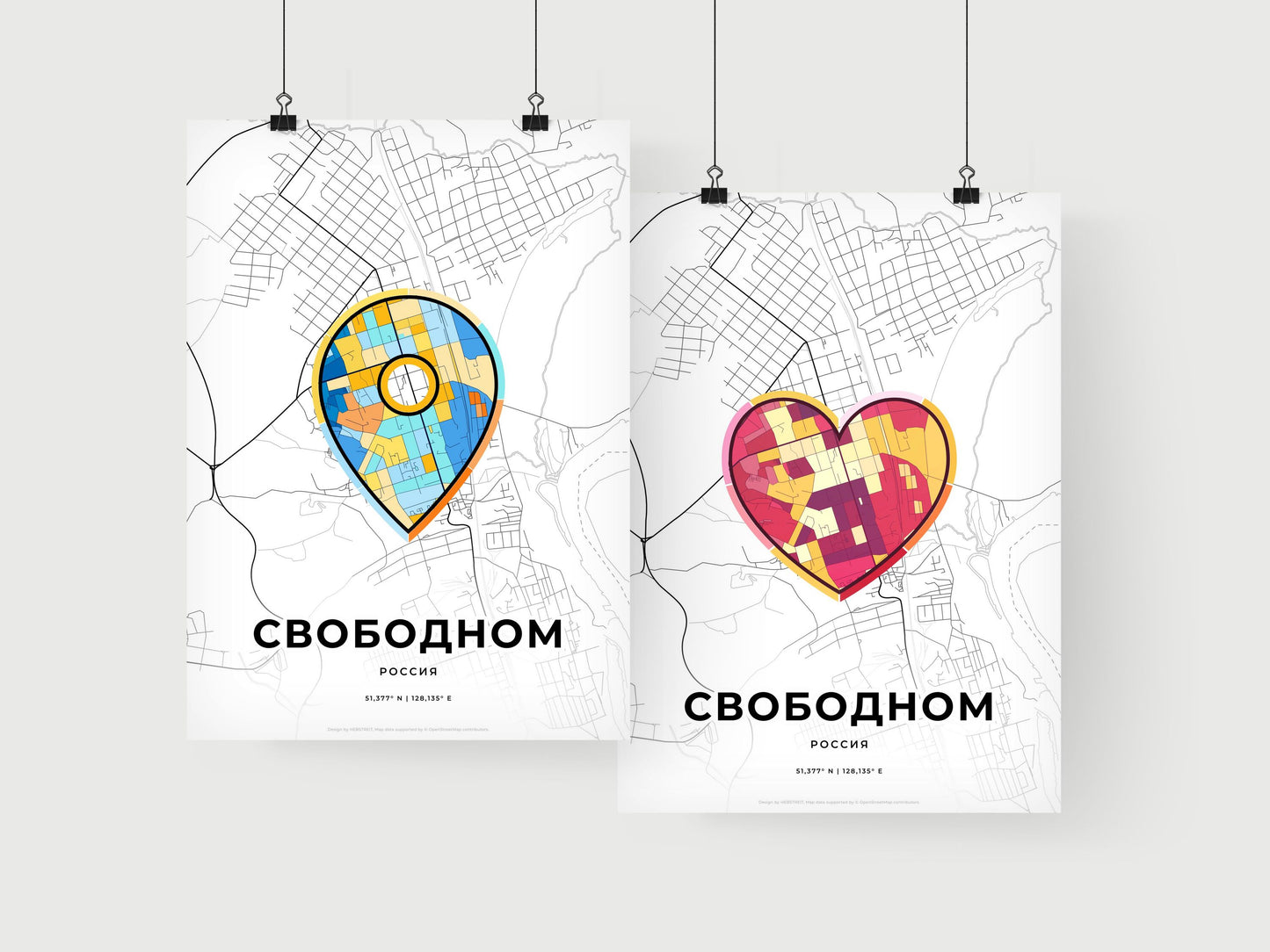 Svobodny Russia art print for couples