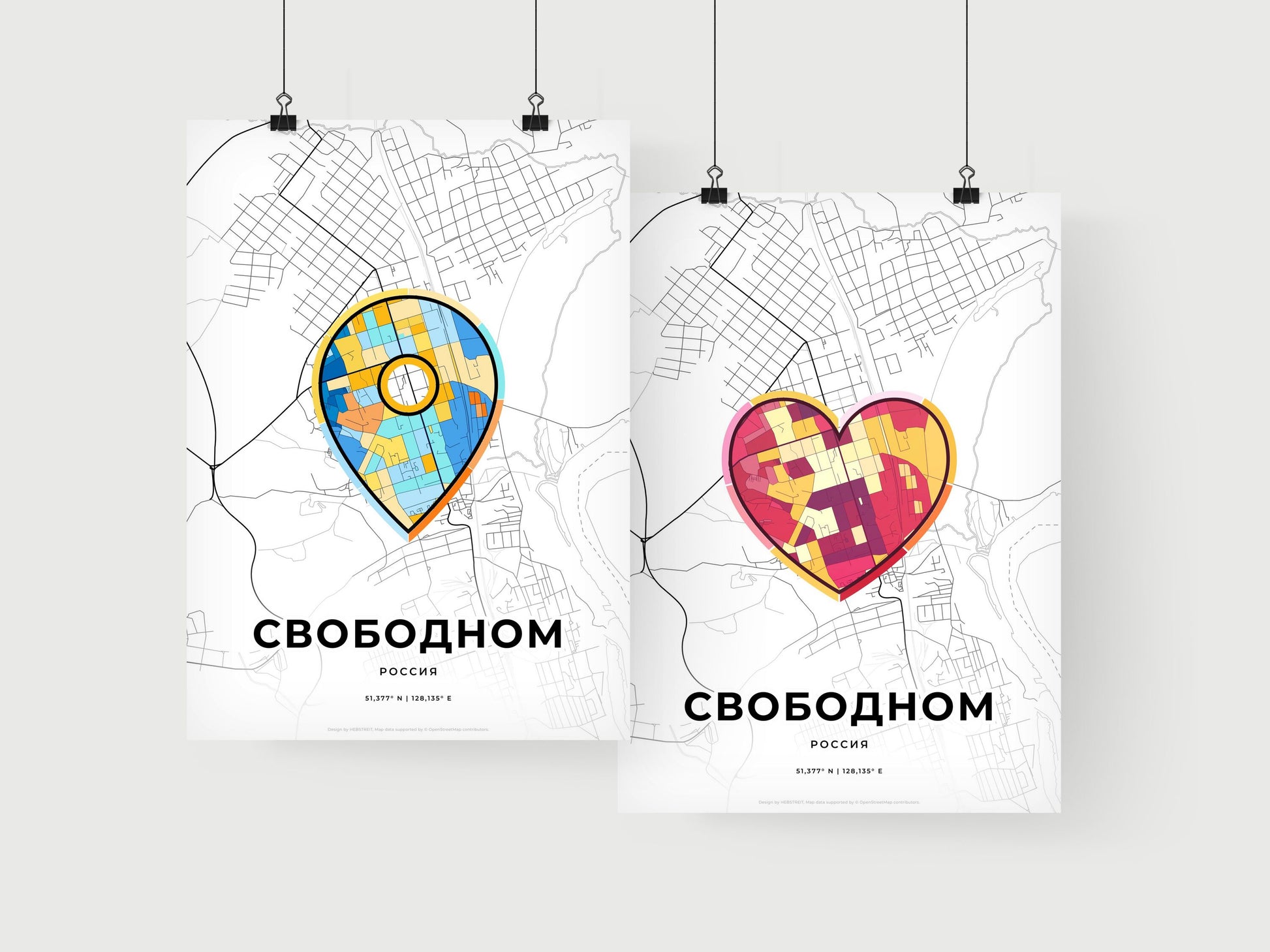 Svobodny Russia art print for couples