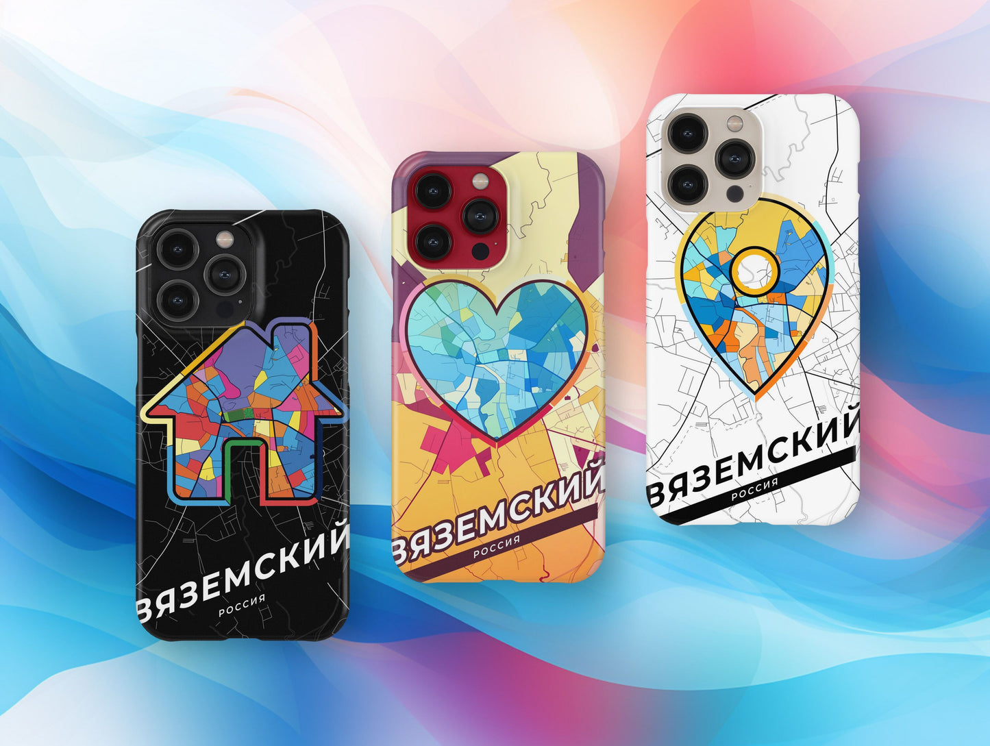 Vyazma Russia slim phone case with colorful icon