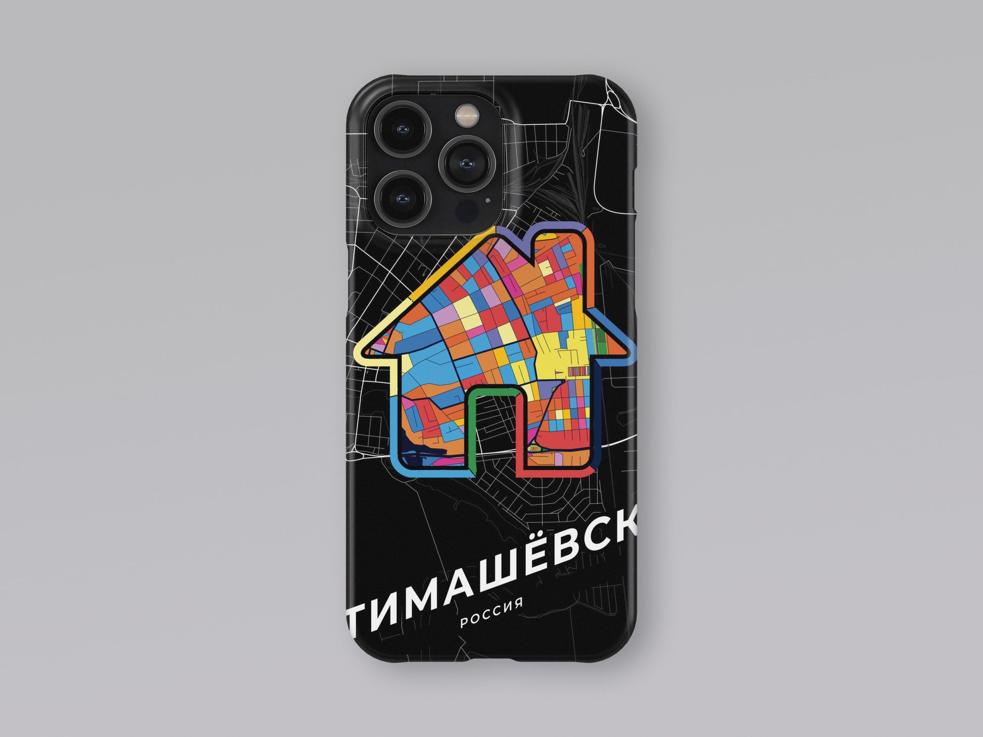 Timashyovsk Russia slim phone case with colorful icon 3