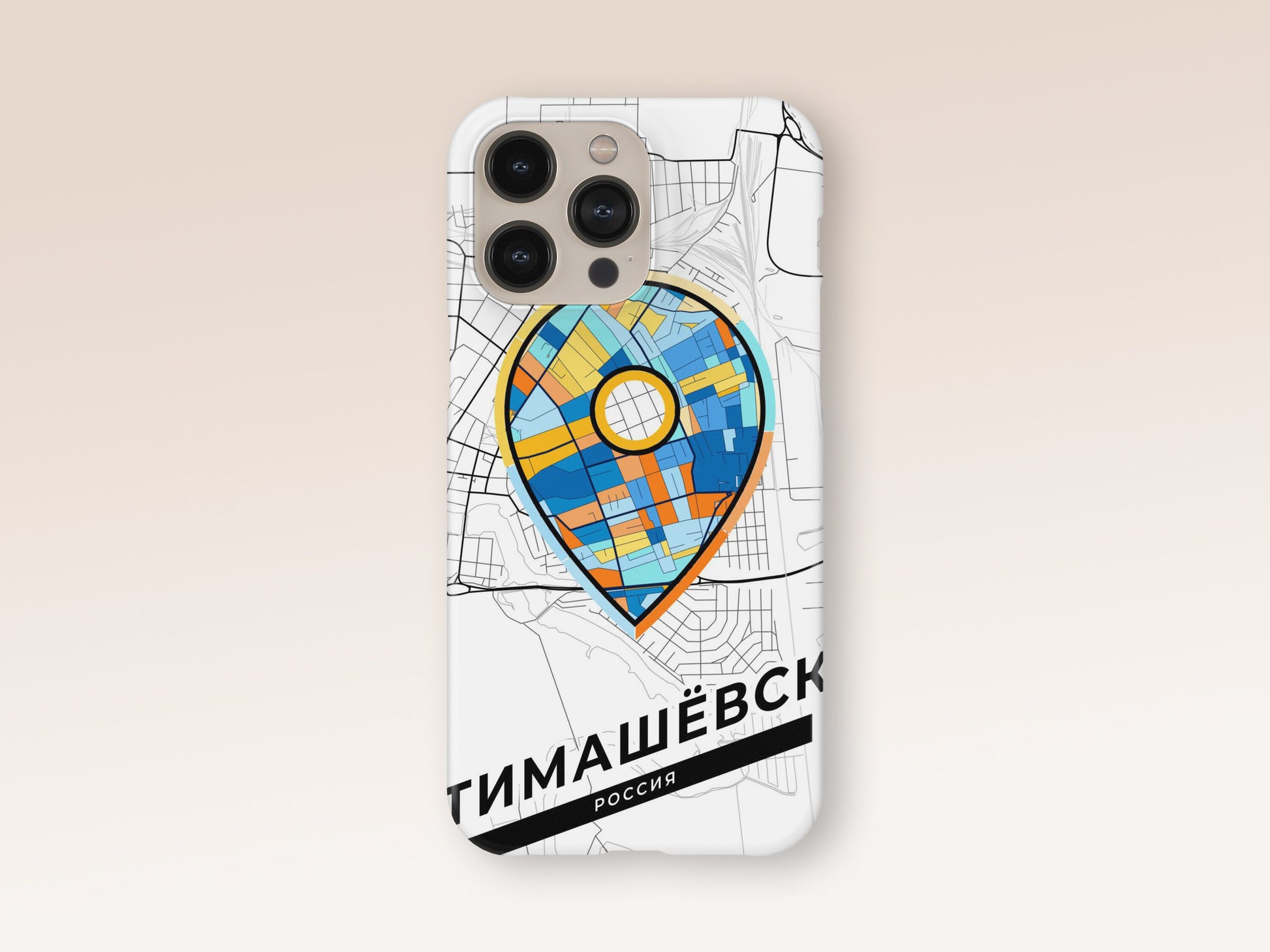 Timashyovsk Russia slim phone case with colorful icon 1