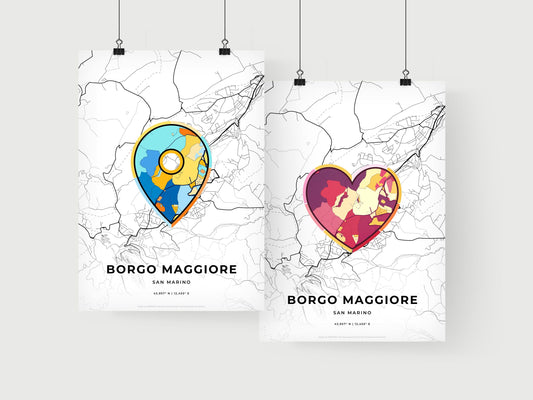 Borgo Maggiore San Marino art print for couples