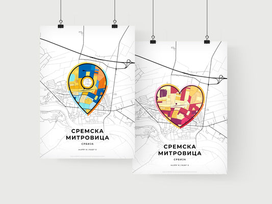 Sremska Mitrovica Serbia art print for couples