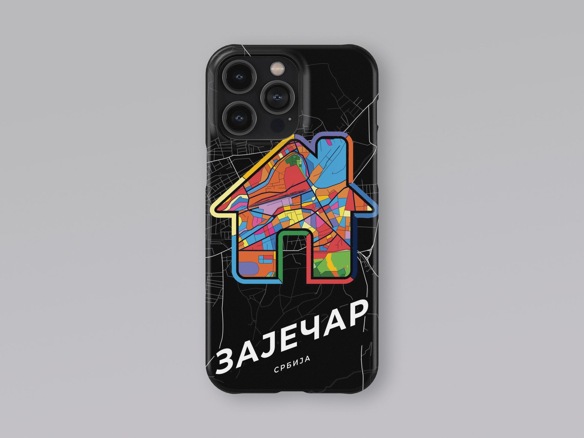 Zaječar Serbia slim phone case with colorful icon 3