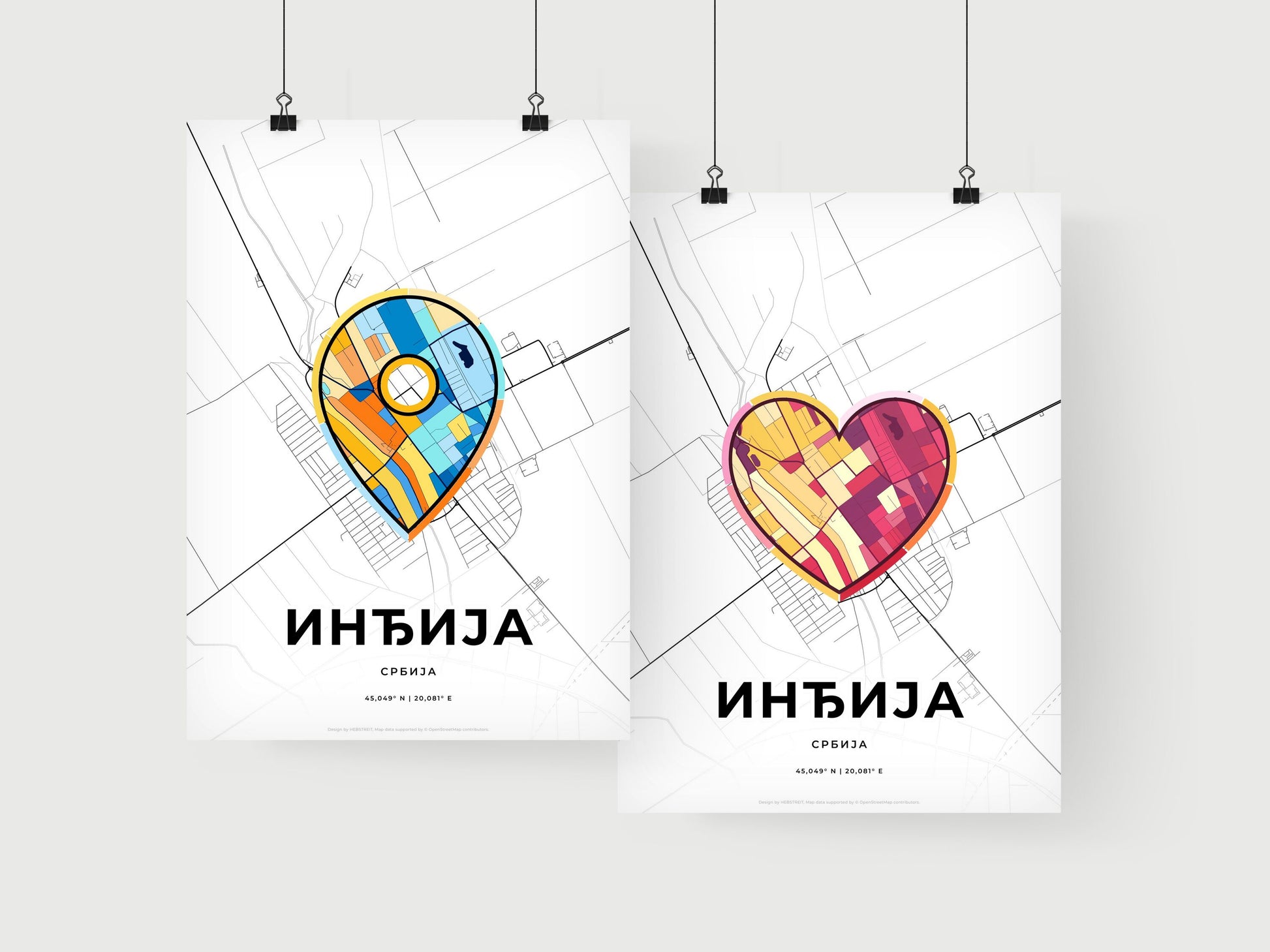 Inđija Serbia art print for couples