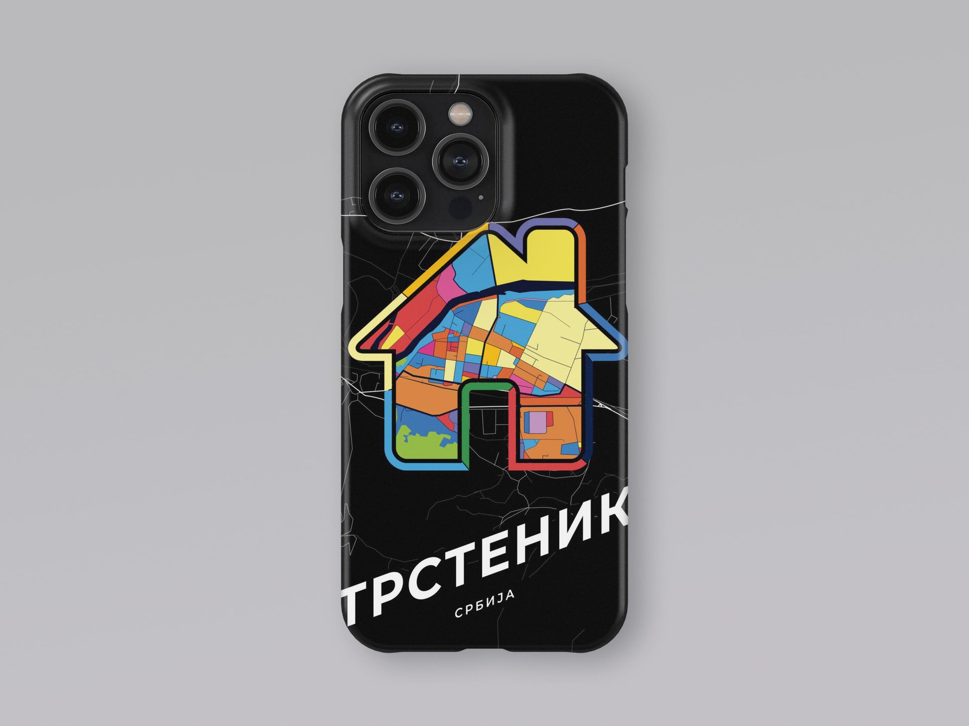 Trstenik Serbia slim phone case with colorful icon 3