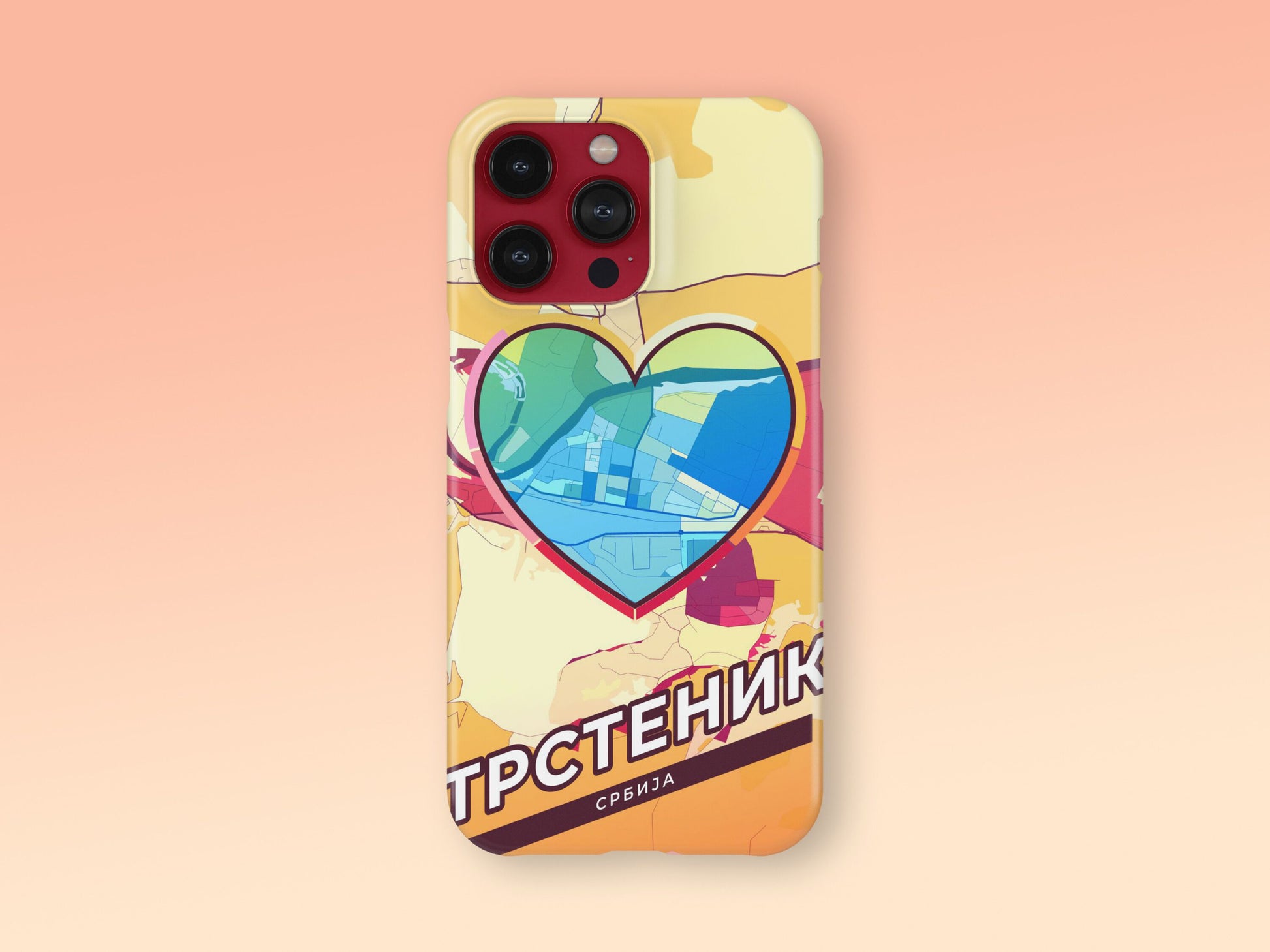 Trstenik Serbia slim phone case with colorful icon 2