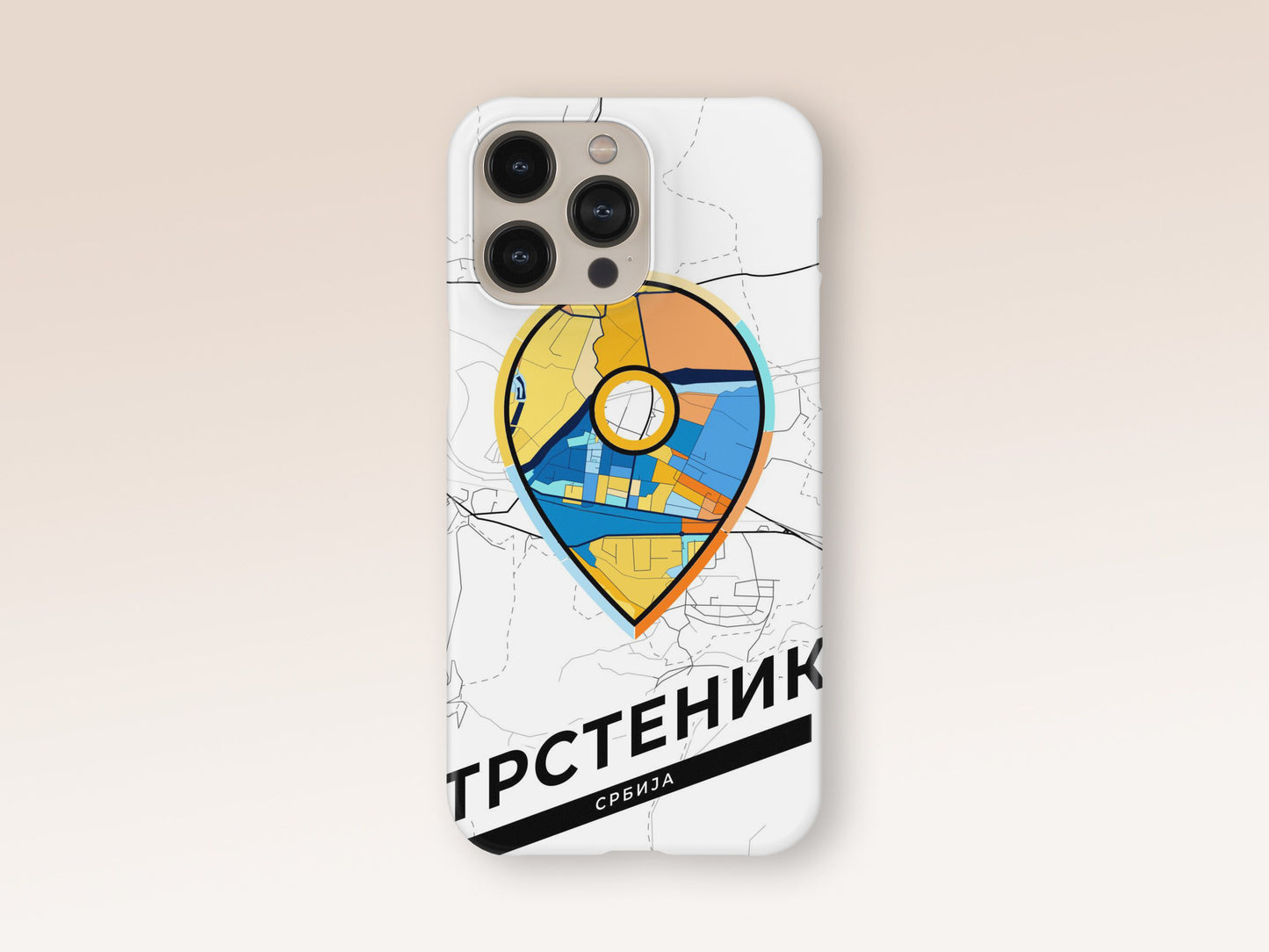 Trstenik Serbia slim phone case with colorful icon 1