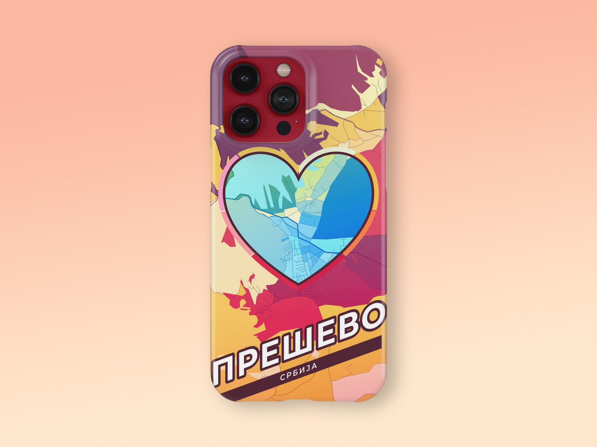 Preševo Serbia slim phone case with colorful icon. Birthday, wedding or housewarming gift. Couple match cases. 2