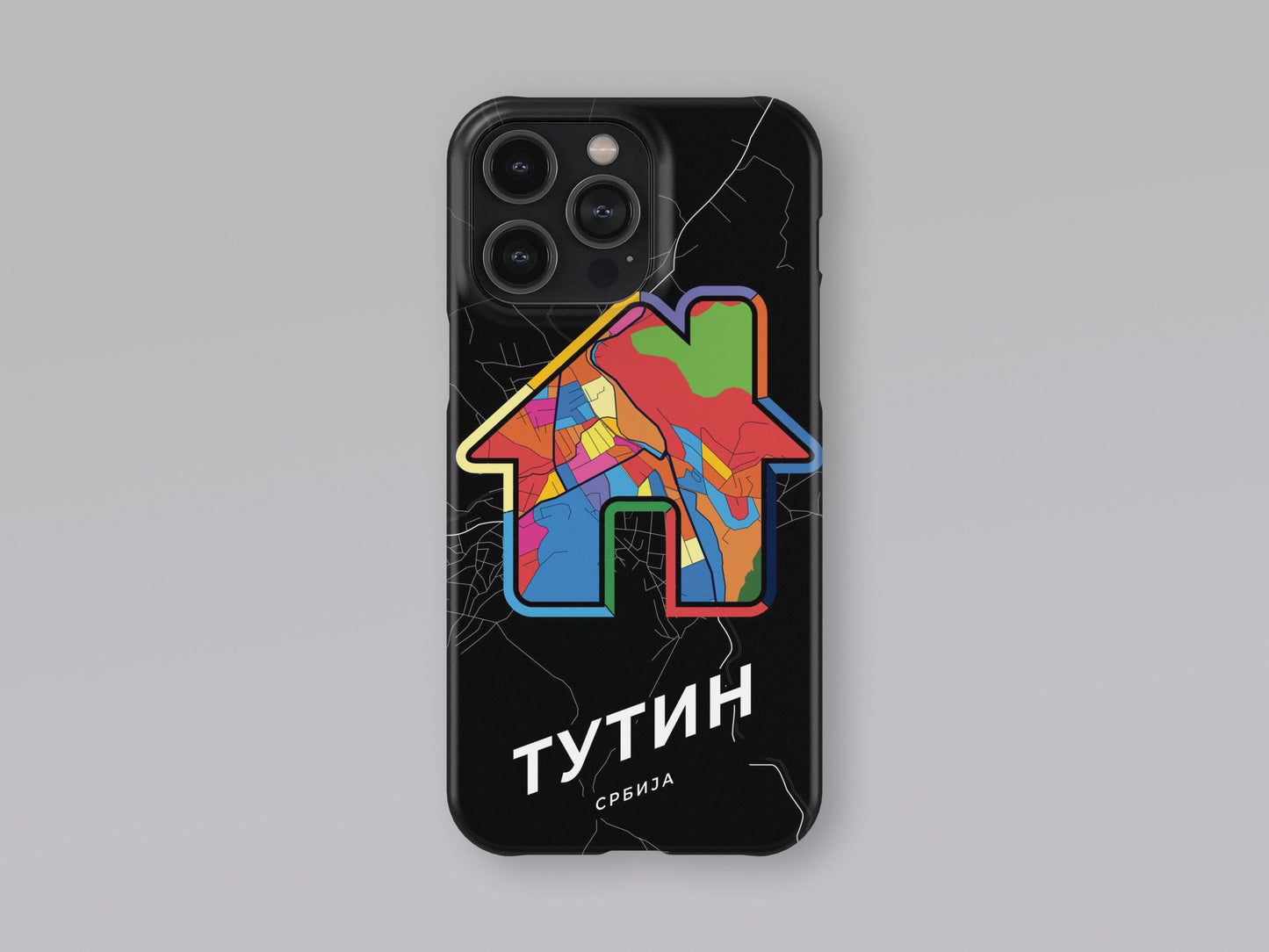 Tutin Serbia slim phone case with colorful icon 3