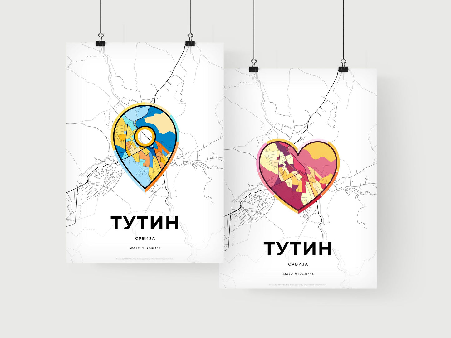 Tutin Serbia art print for couples