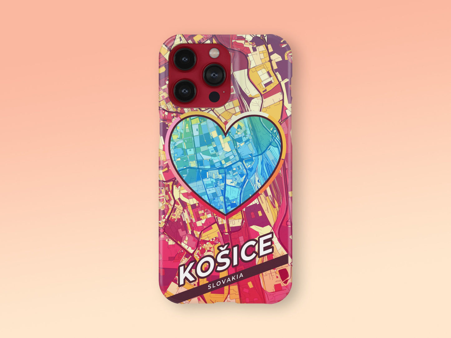 Košice Slovakia slim phone case with colorful icon. Birthday, wedding or housewarming gift. Couple match cases. 2