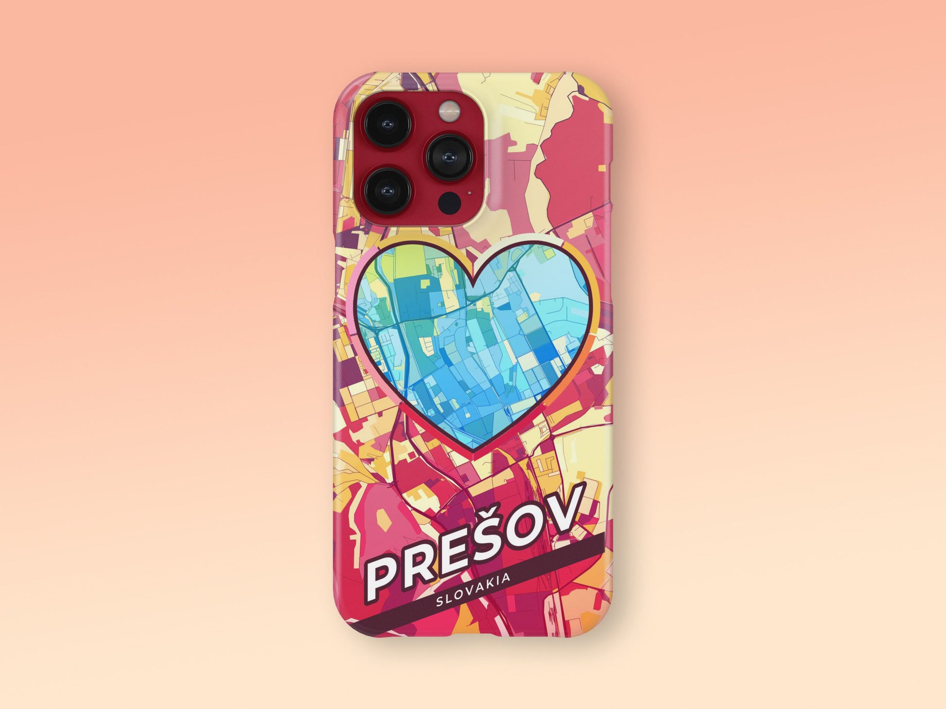Prešov Slovakia slim phone case with colorful icon. Birthday, wedding or housewarming gift. Couple match cases. 2