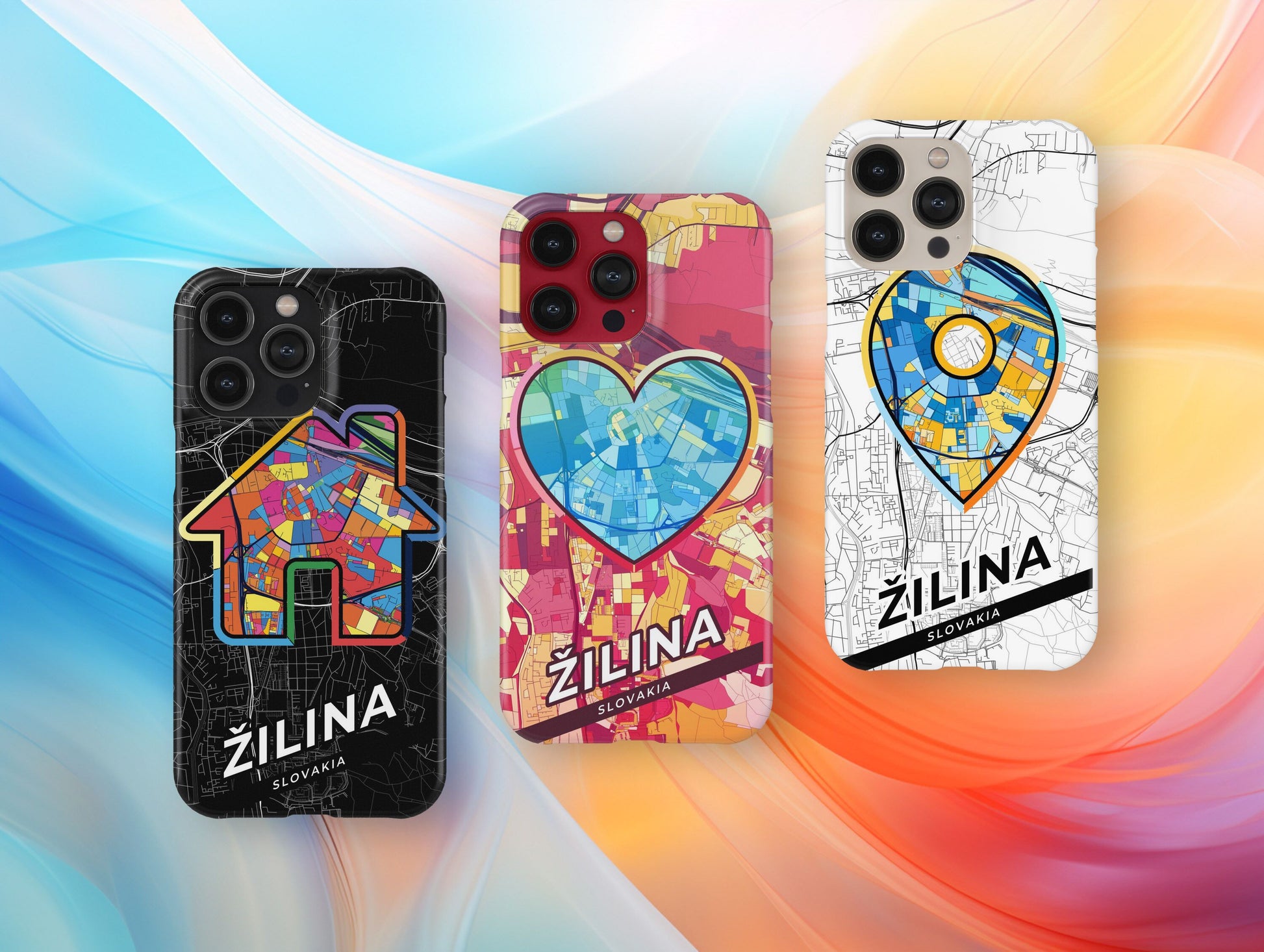 Žilina Slovakia slim phone case with colorful icon