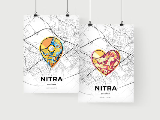 Nitra Slovakia art print for couples