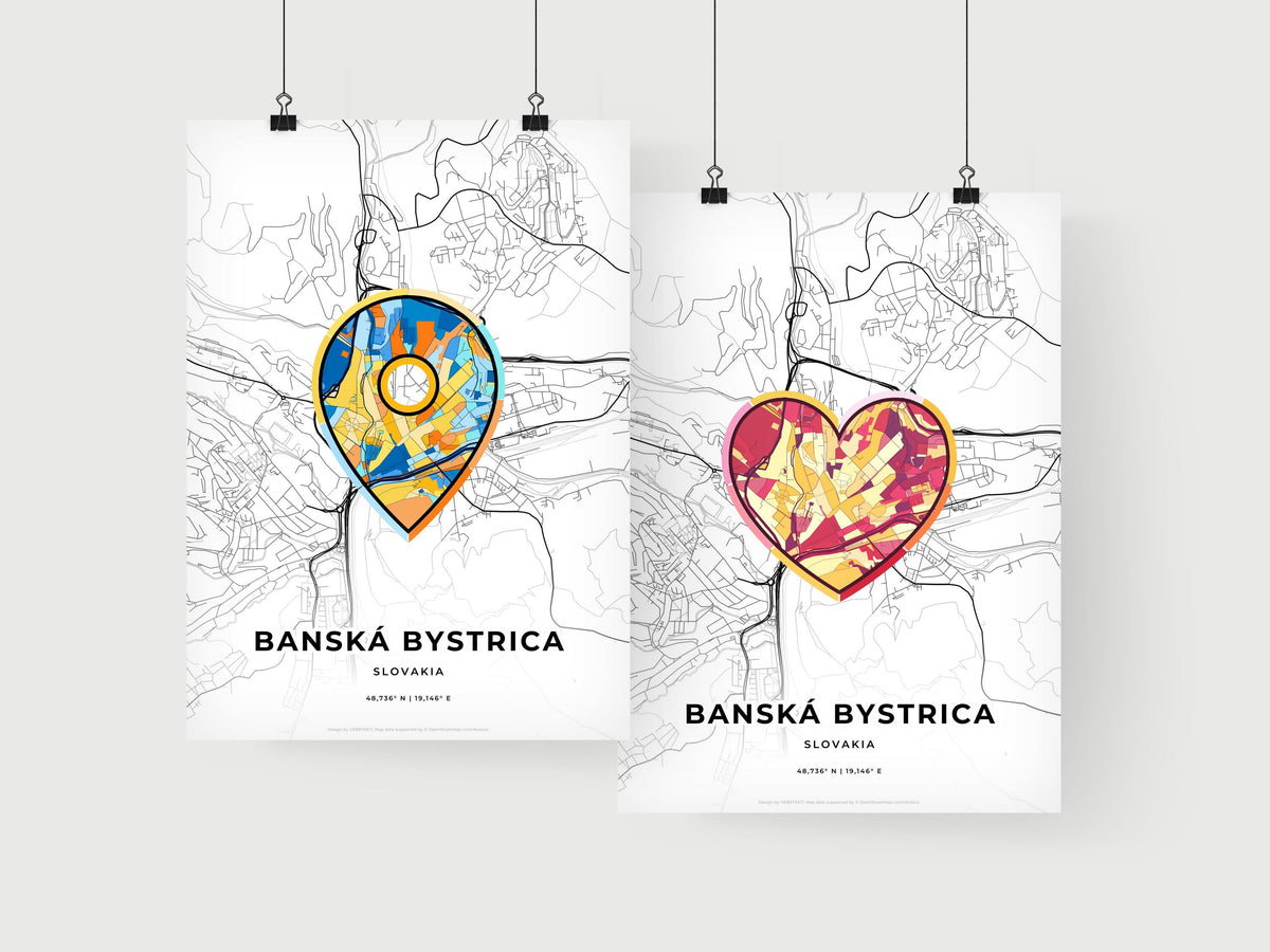 Banská Bystrica Slovakia art print for couples