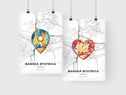 Banská Bystrica Slovakia art print for couples