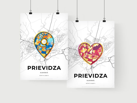 Prievidza Slovakia art print for couples