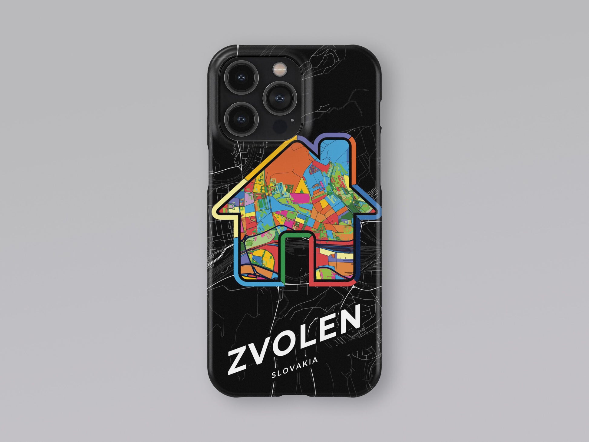 Zvolen Slovakia slim phone case with colorful icon 3