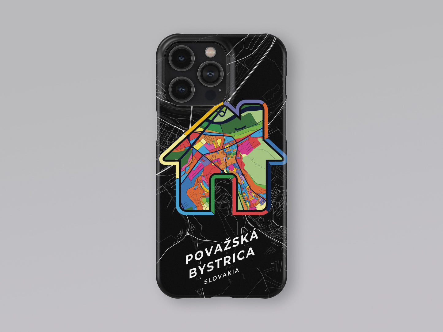 Považská Bystrica Slovakia slim phone case with colorful icon. Birthday, wedding or housewarming gift. Couple match cases. 3