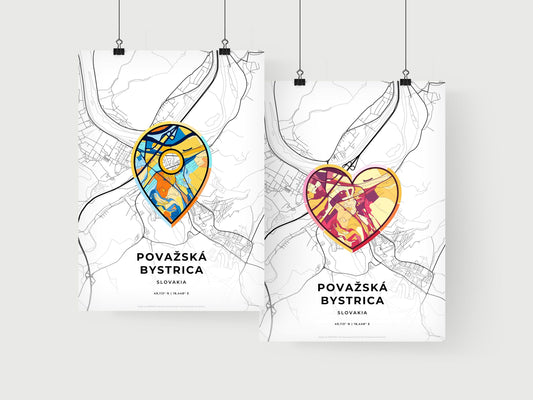 Považská Bystrica Slovakia art print for couples