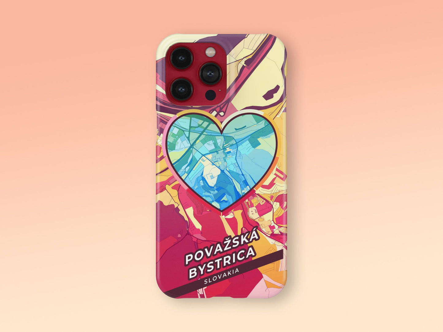 Považská Bystrica Slovakia slim phone case with colorful icon. Birthday, wedding or housewarming gift. Couple match cases. 2