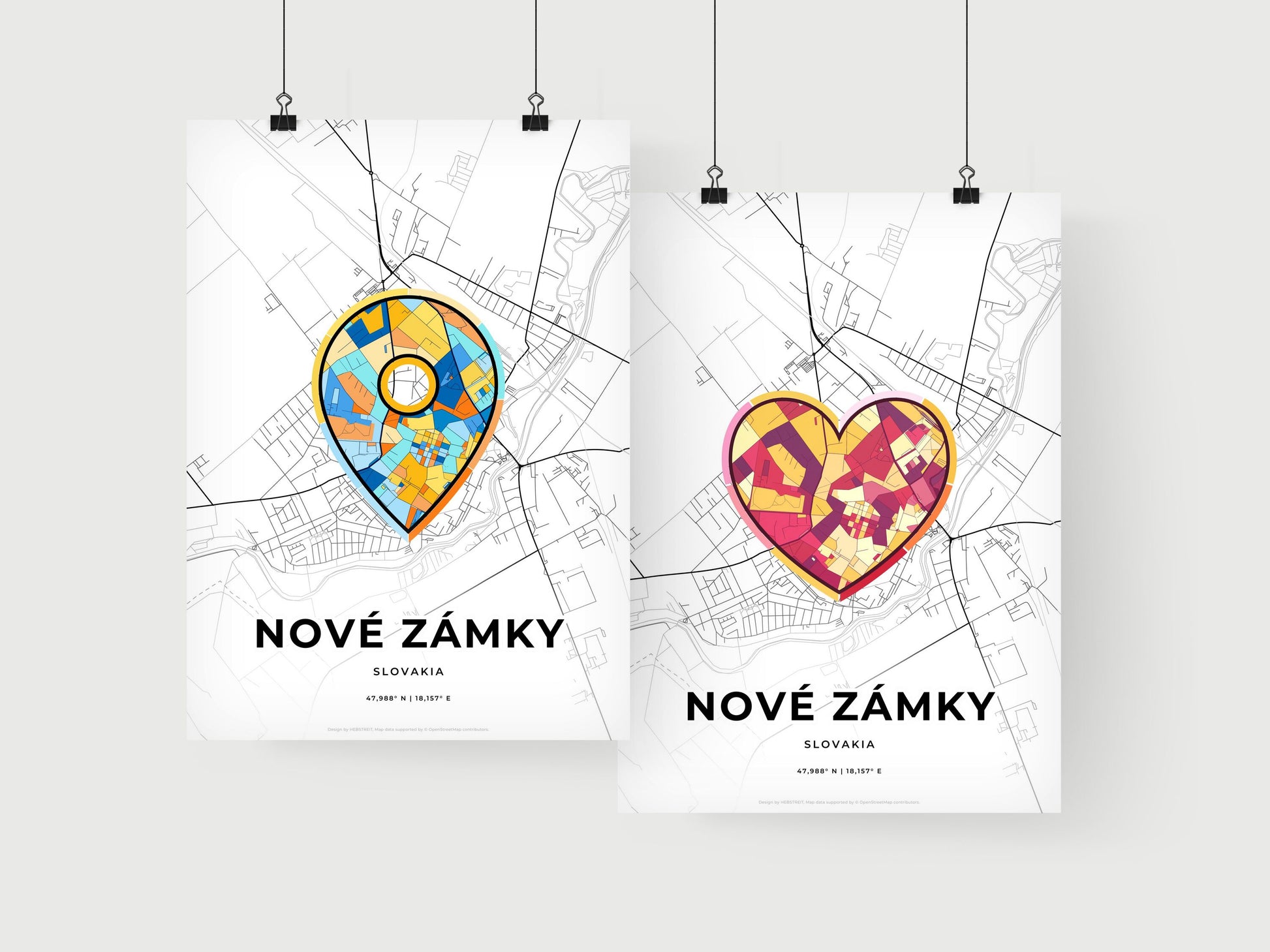 Nové Zámky Slovakia art print for couples