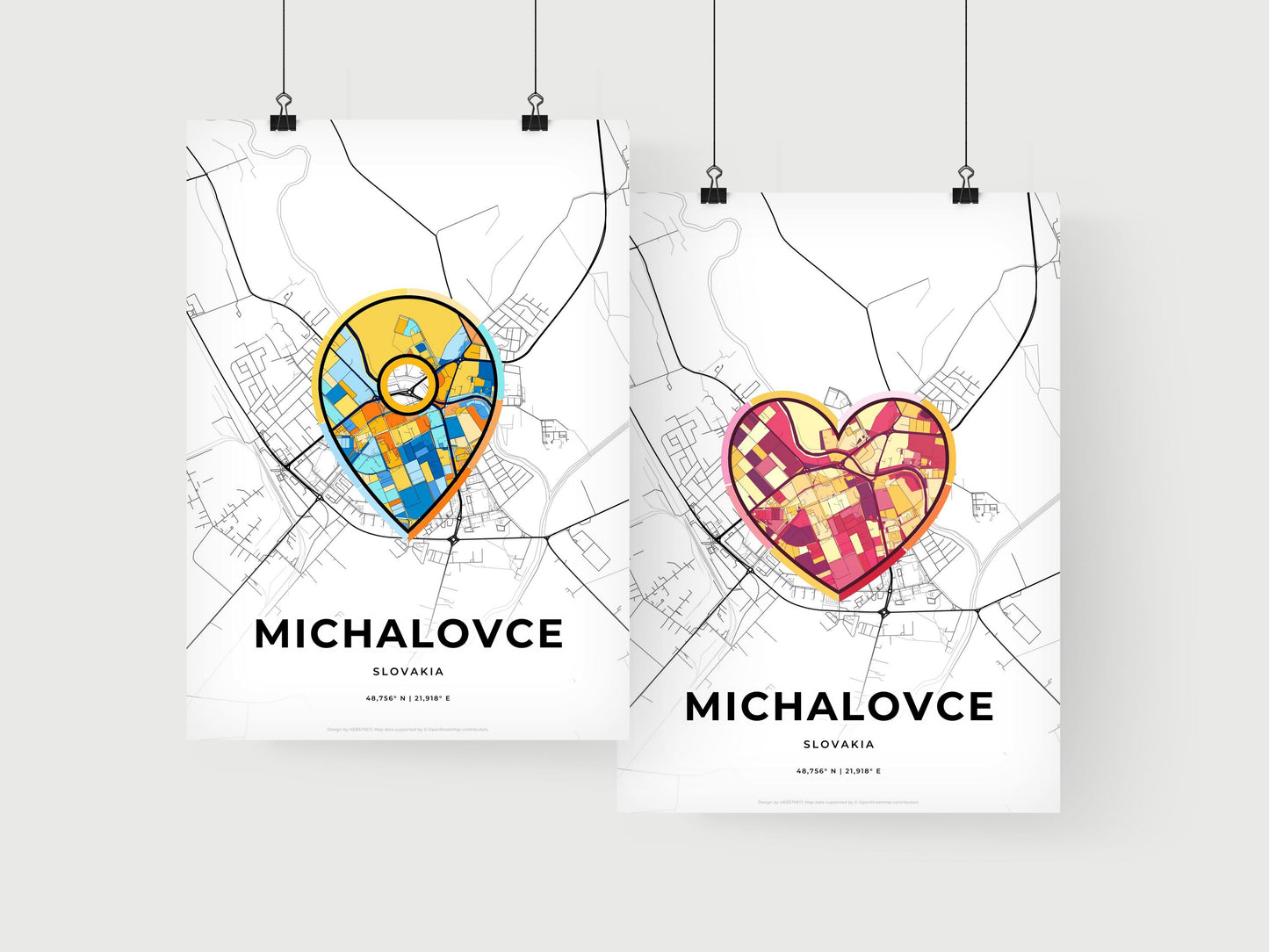 Michalovce Slovakia art print for couples