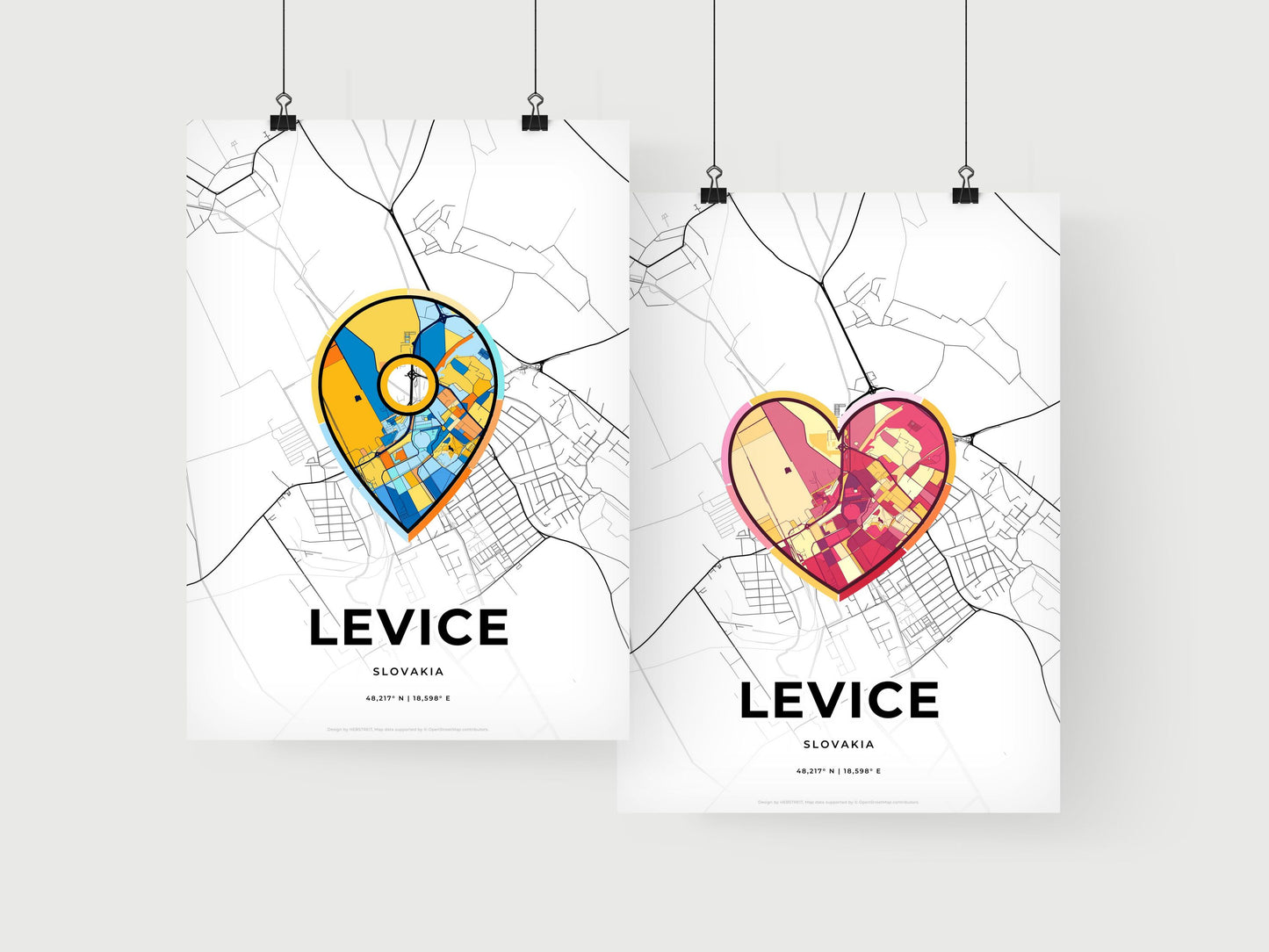 Levice Slovakia art print for couples