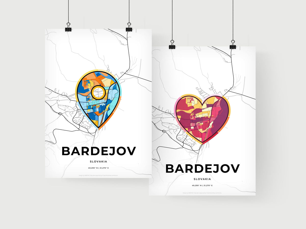 Bardejov Slovakia art print for couples