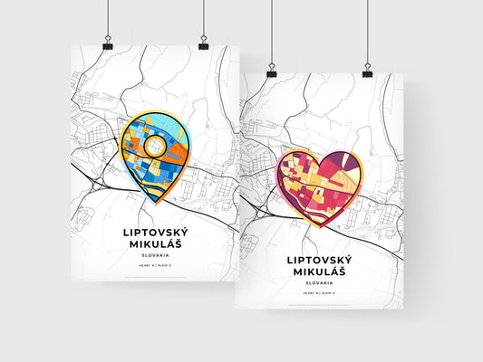 Liptovský Mikuláš Slovakia art print for couples