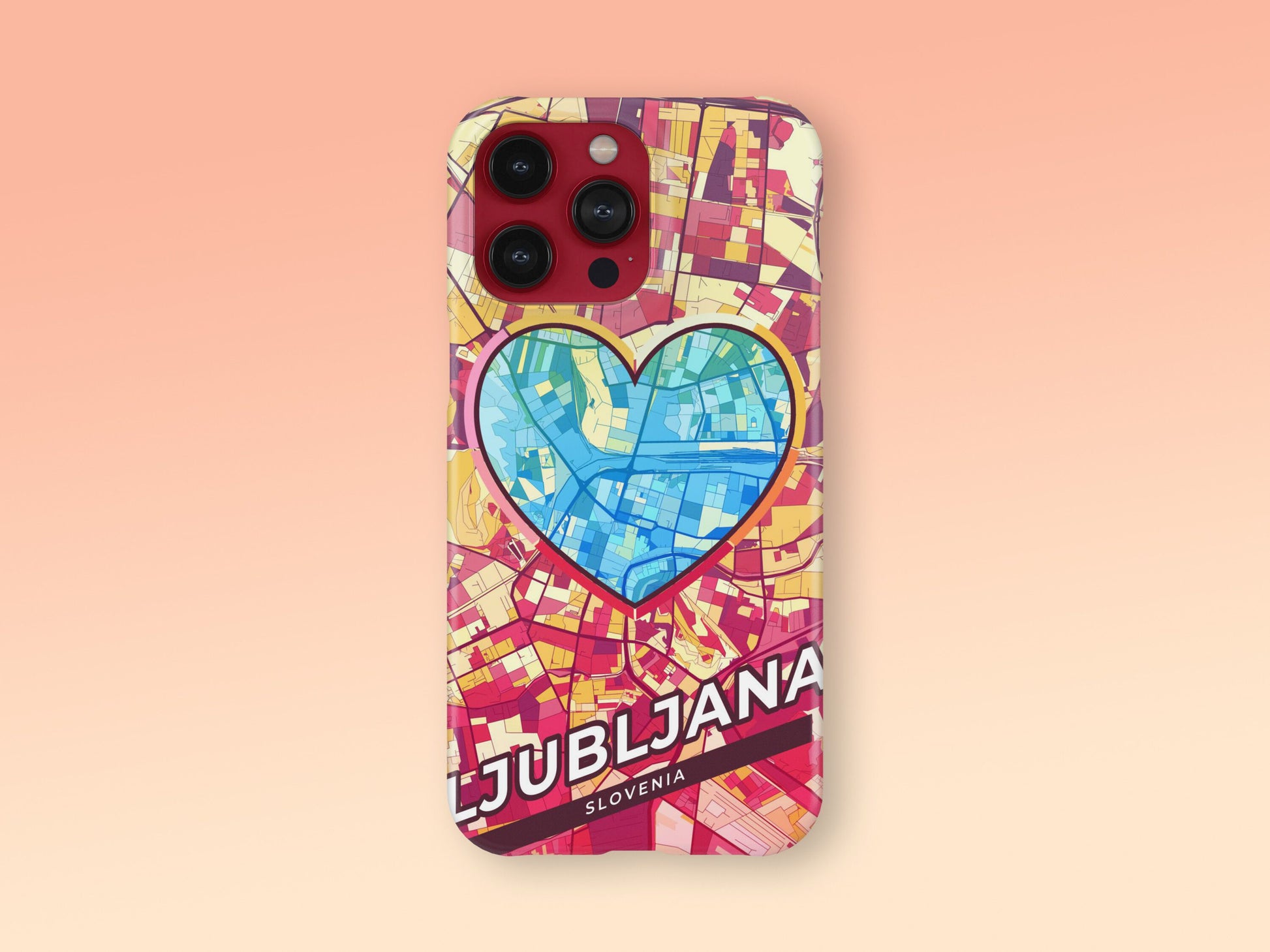 Ljubljana Slovenia slim phone case with colorful icon. Birthday, wedding or housewarming gift. Couple match cases. 2