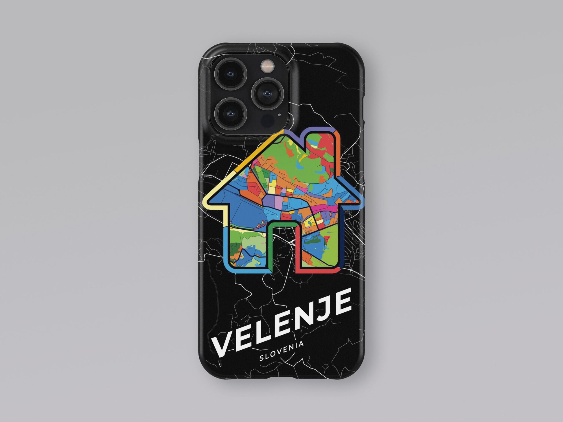 Velenje Slovenia slim phone case with colorful icon 3