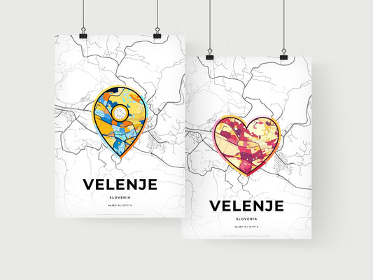 Velenje Slovenia art print for couples