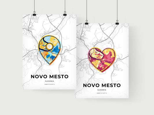 Novo Mesto Slovenia art print for couples