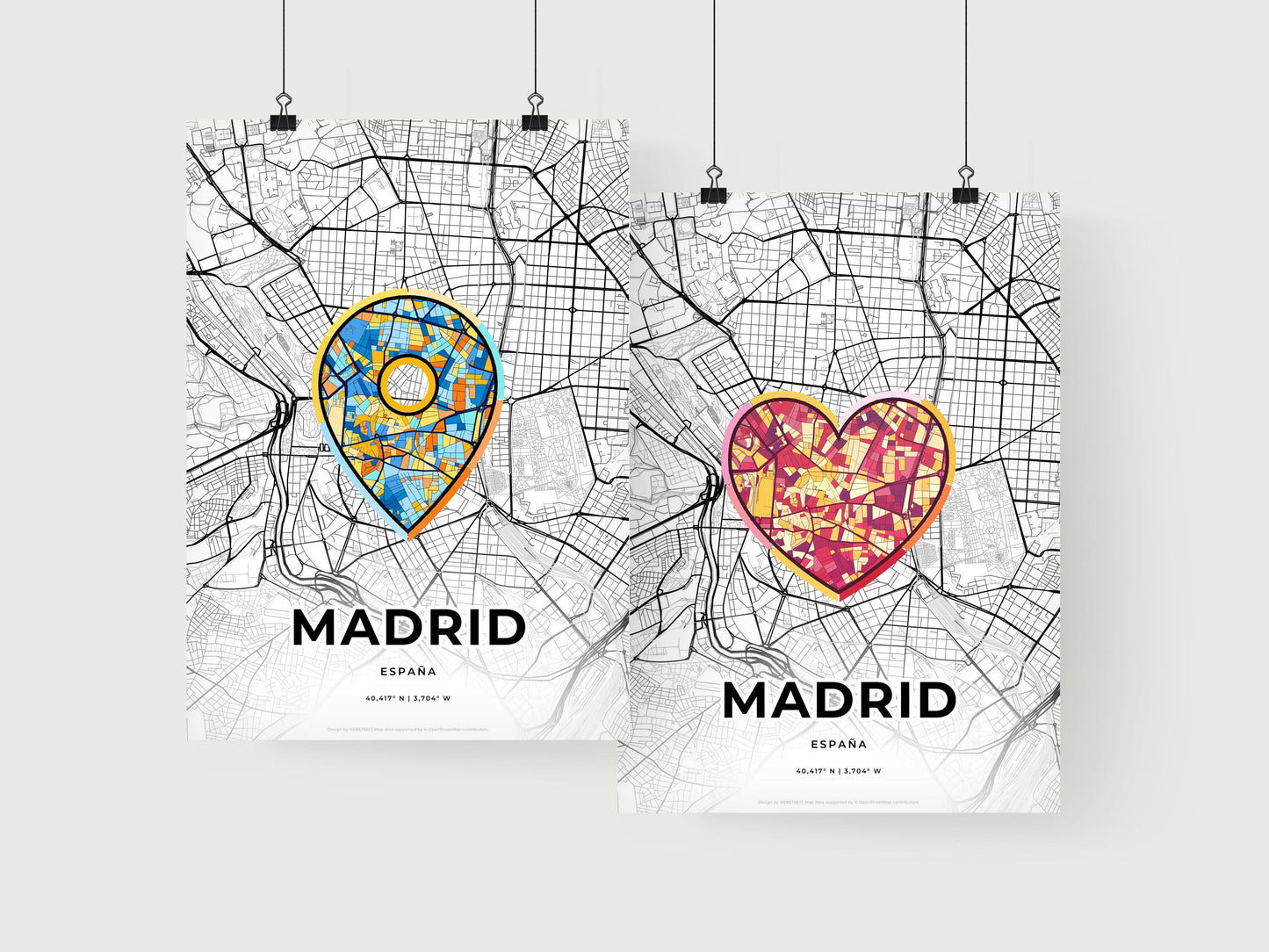 Madrid Spain art print for couples