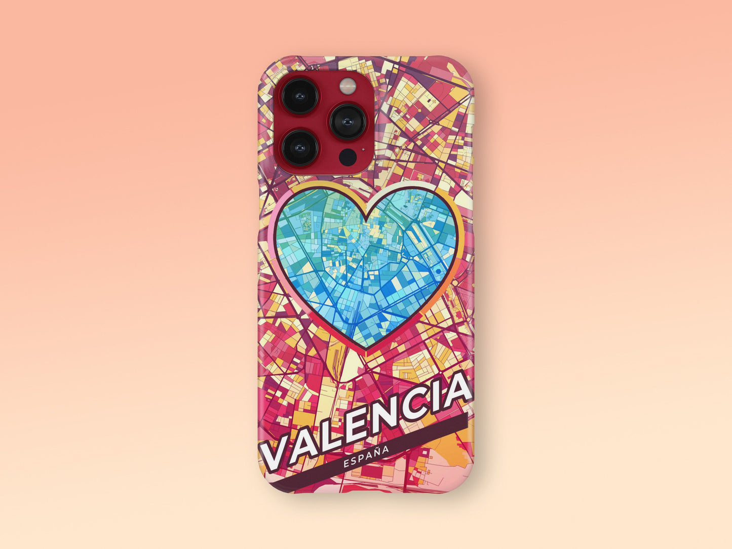 Valencia Spain slim phone case with colorful icon 2