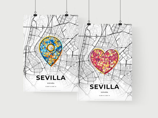 Sevilla Spain art print for couples